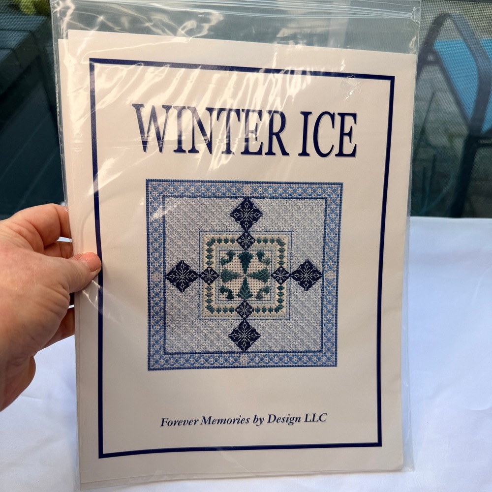 Winter Ice Needlepoint Stitch Guide Quilt Design Forever Memories Vintage